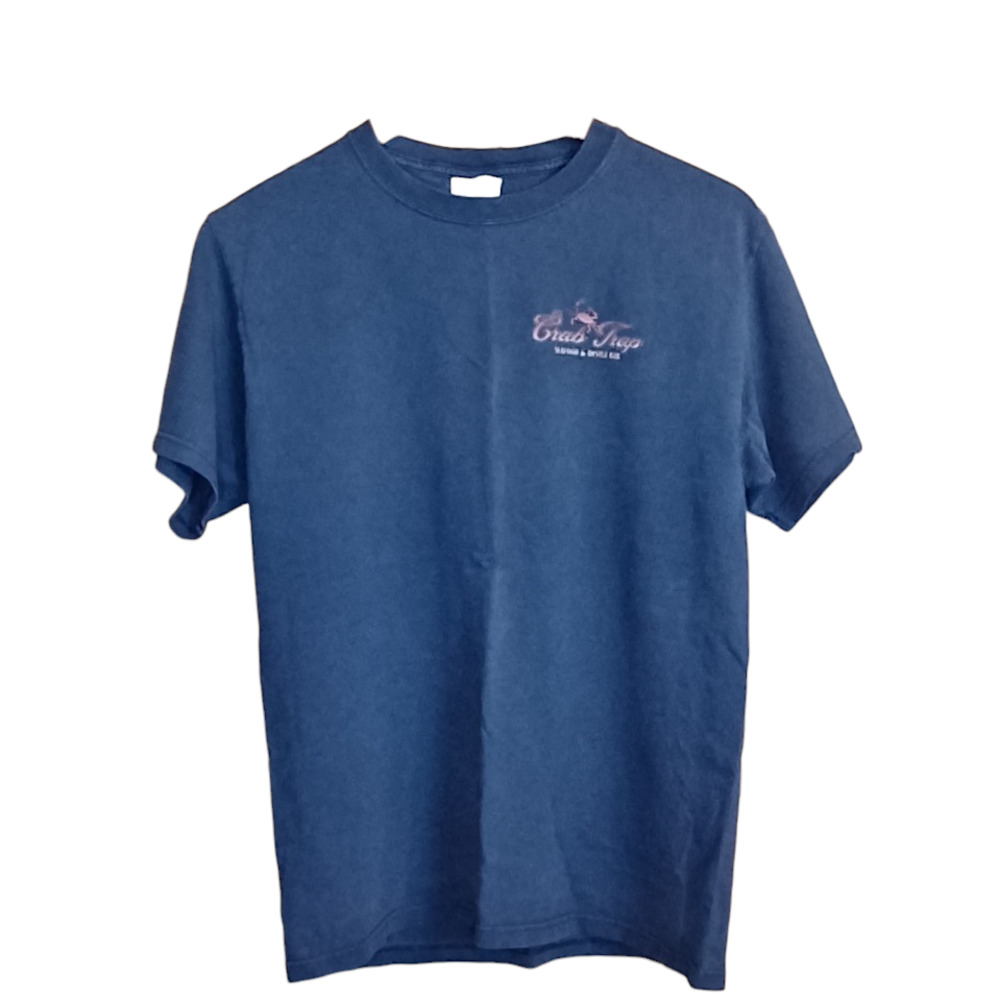 Unisex Medium Blue Crab Trap Graphic T-shirt